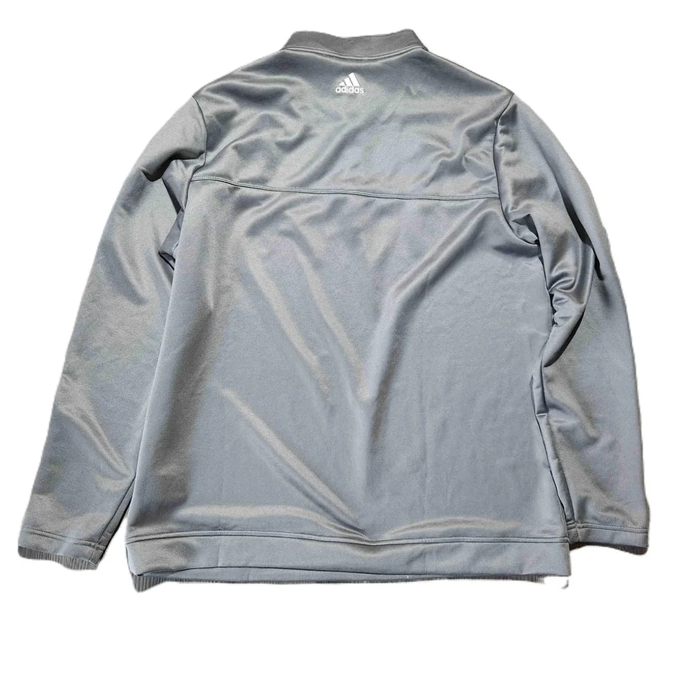 Adidas Gray Long Sleeve Half Zip Pullover Shirt XL